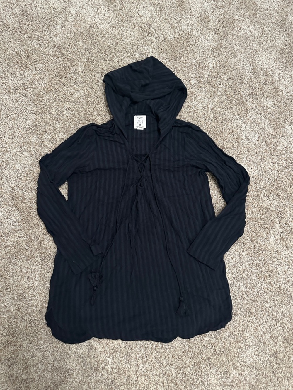 Billabong Black Hooded Coverup